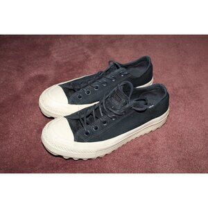 Converse Chuck Taylor All Star Lift Ripple Ox Women Black Sneakers 8 chunky Y2K